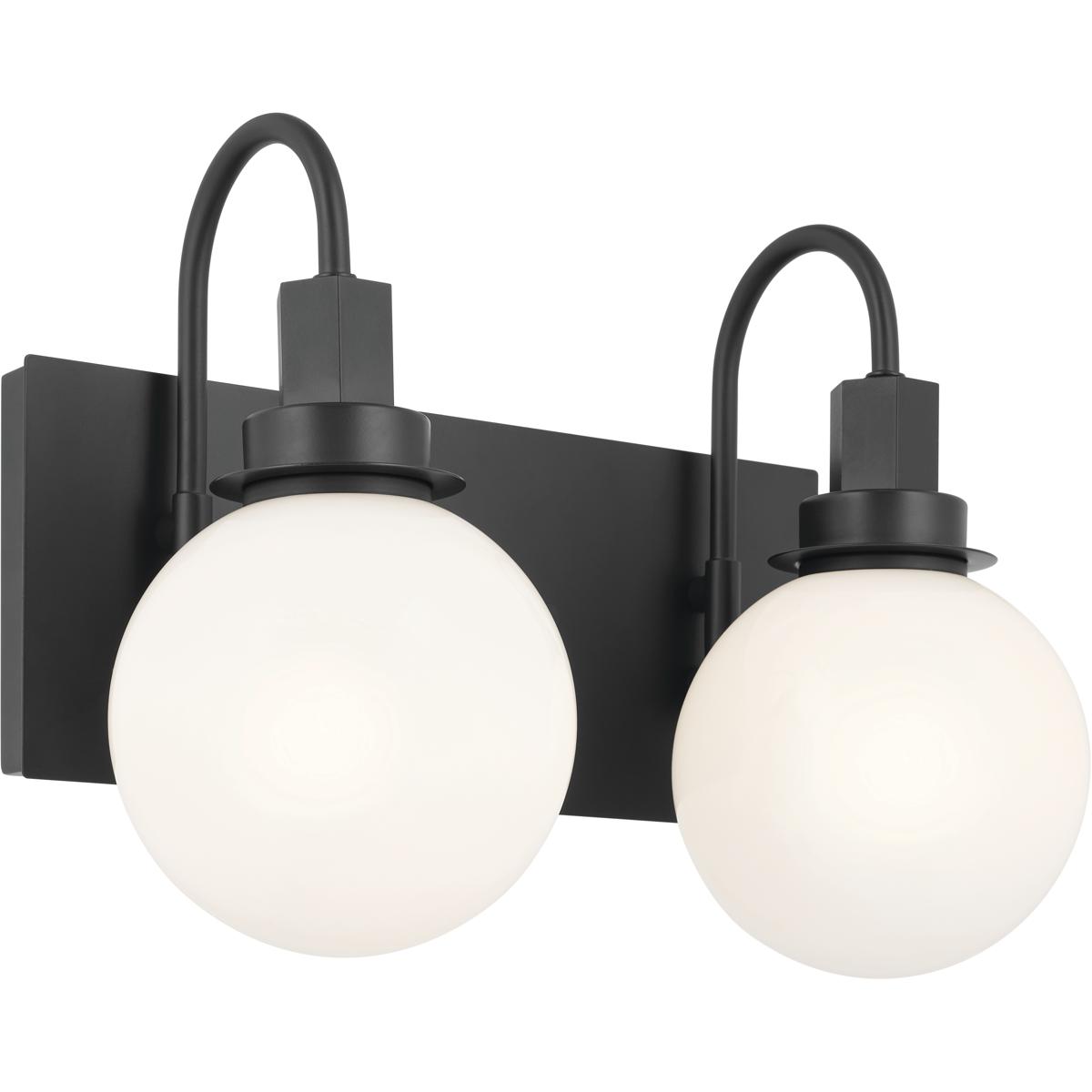 Kichler 55150BK Hex LED 14.25 inch Black Bathroom Vanity Light Wall Light