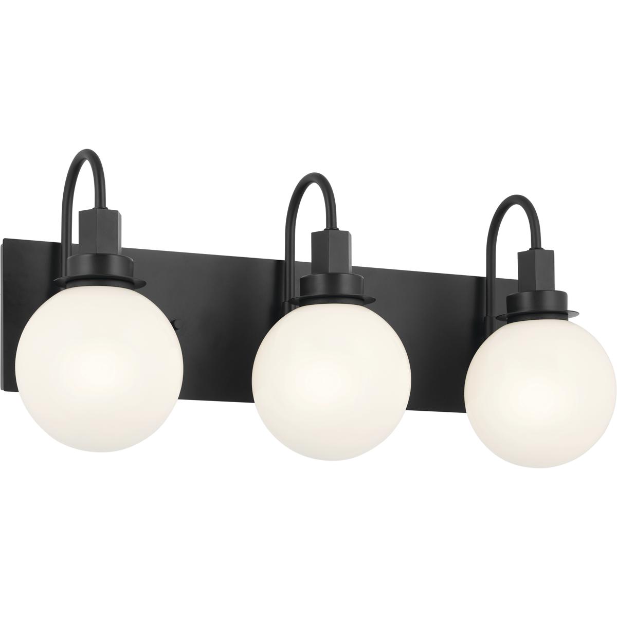 Kichler 55151BK Hex LED 22.75 inch Black Bathroom Vanity Light Wall Light