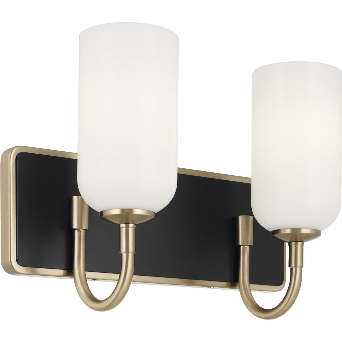 Kichler 55162CPZ Solia LED 14.25 inch Champagne Bronze with Black Bathroom Vanity Light Wall Light