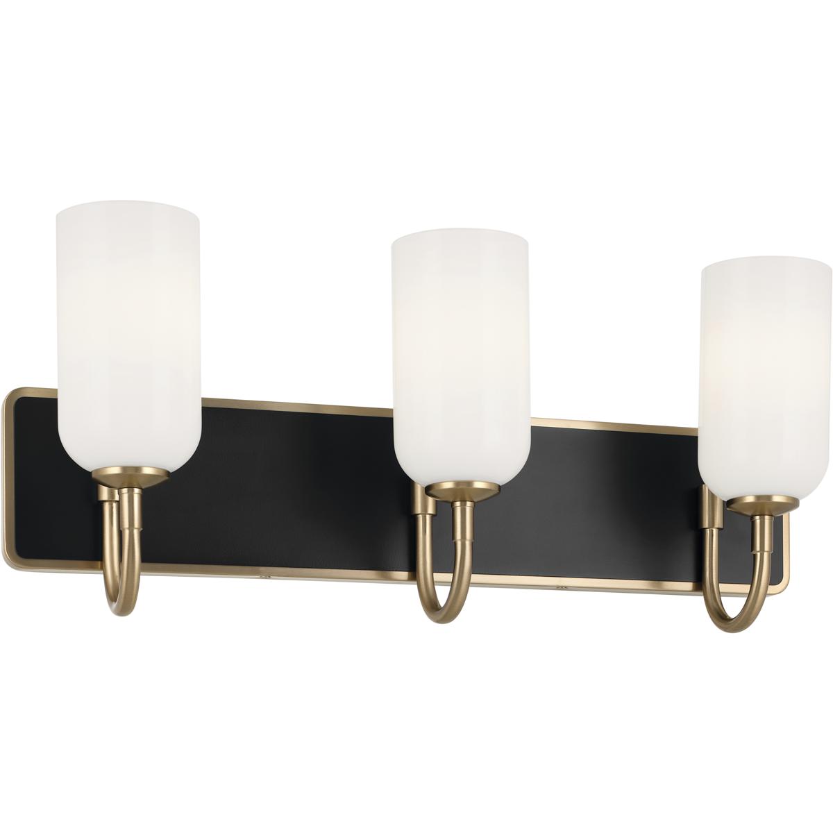 Kichler 55163CPZ Solia LED 24 inch Champagne Bronze with Black Bathroom Vanity Light Wall Light