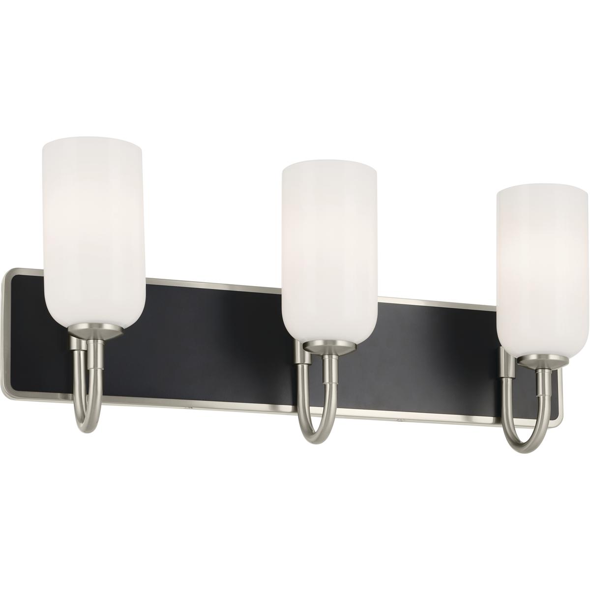 Kichler 55163NI Solia LED 24 inch Brushed Nickel with Black Bathroom Vanity Light Wall Light