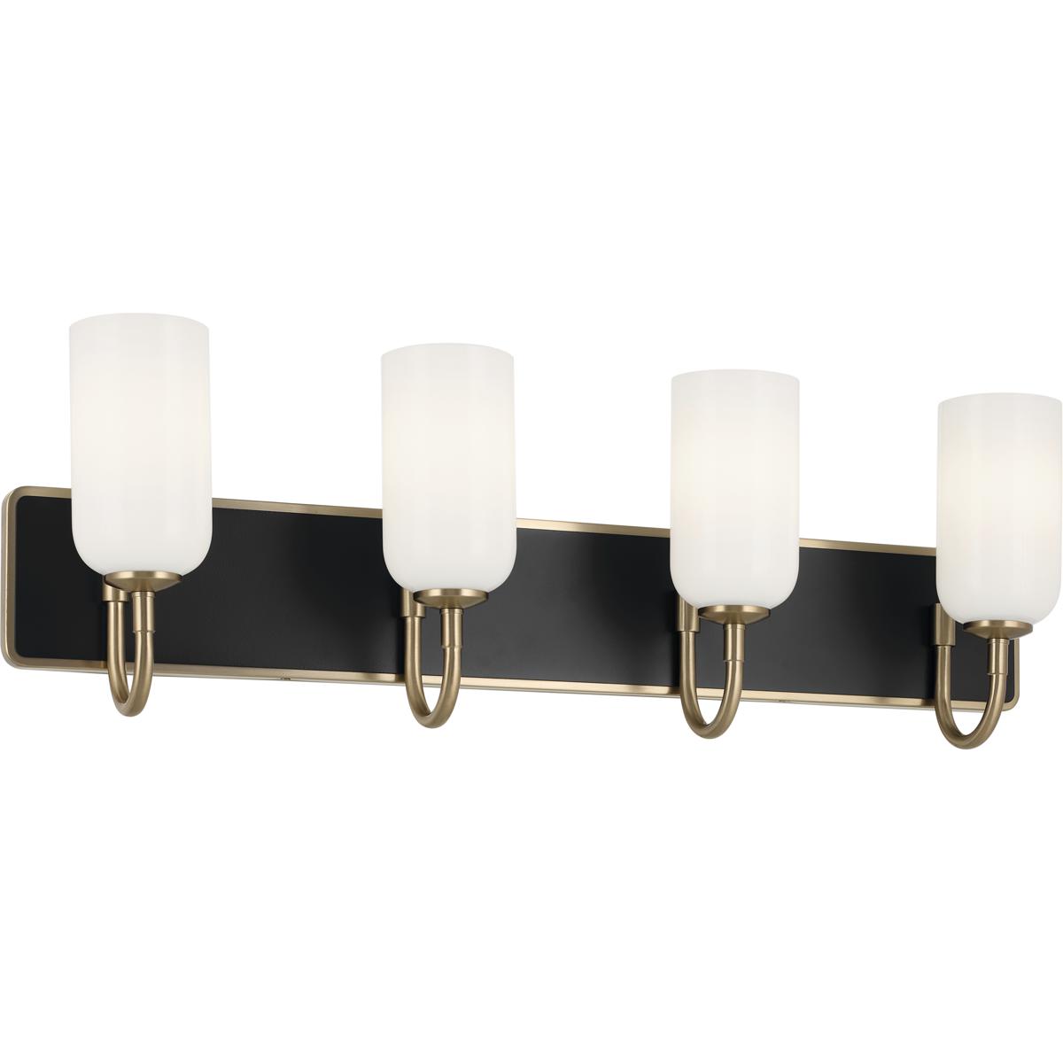 Kichler 55164CPZ Solia LED 32 inch Champagne Bronze with Black Bathroom Vanity Light Wall Light