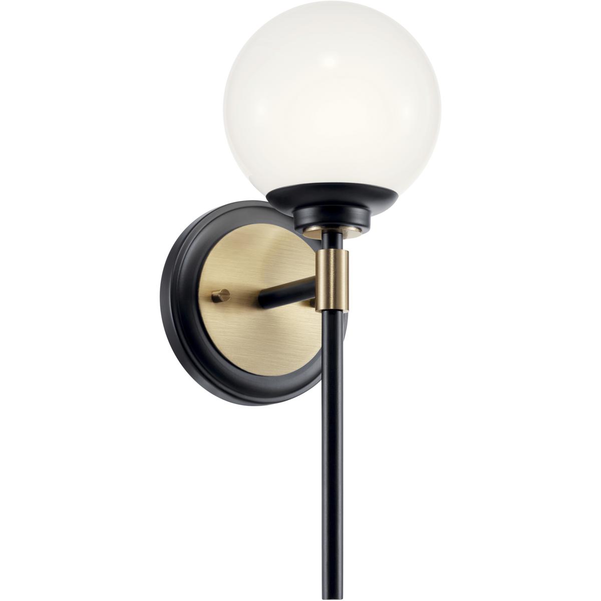Kichler 55170BKCPZ Benno Wall Sconce Wall Light in Black and Champagne Bronze