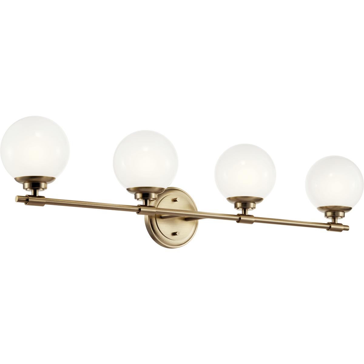 Kichler 55173CPZ Benno 4 Light 34 inch Champagne Bronze Bath Bracket Wall Light, 4 Arm