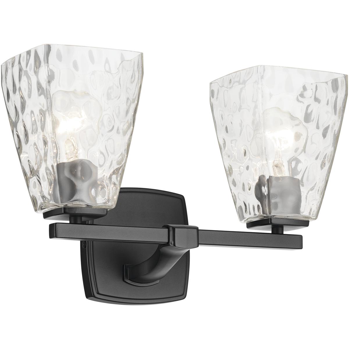 Kichler 55215BKWTR Marant 2 Light 14.25 inch Black Vanity Light Wall Light