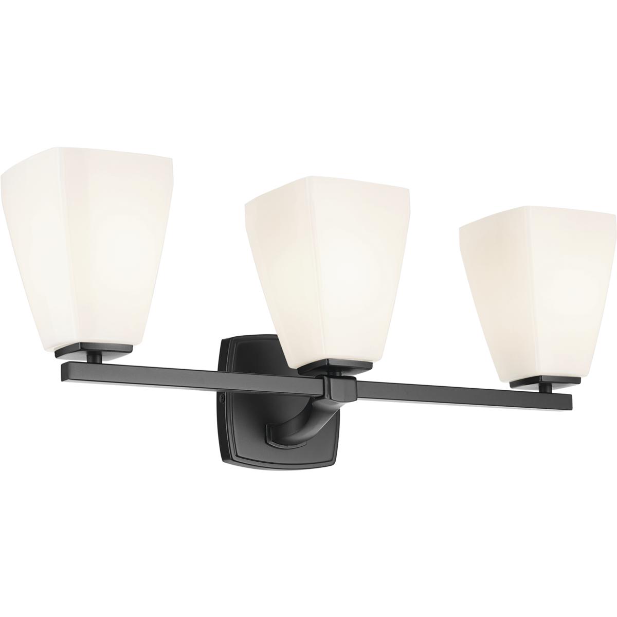 Kichler 55216BK Marant 3 Light 23.75 inch Black Vanity Light Wall Light