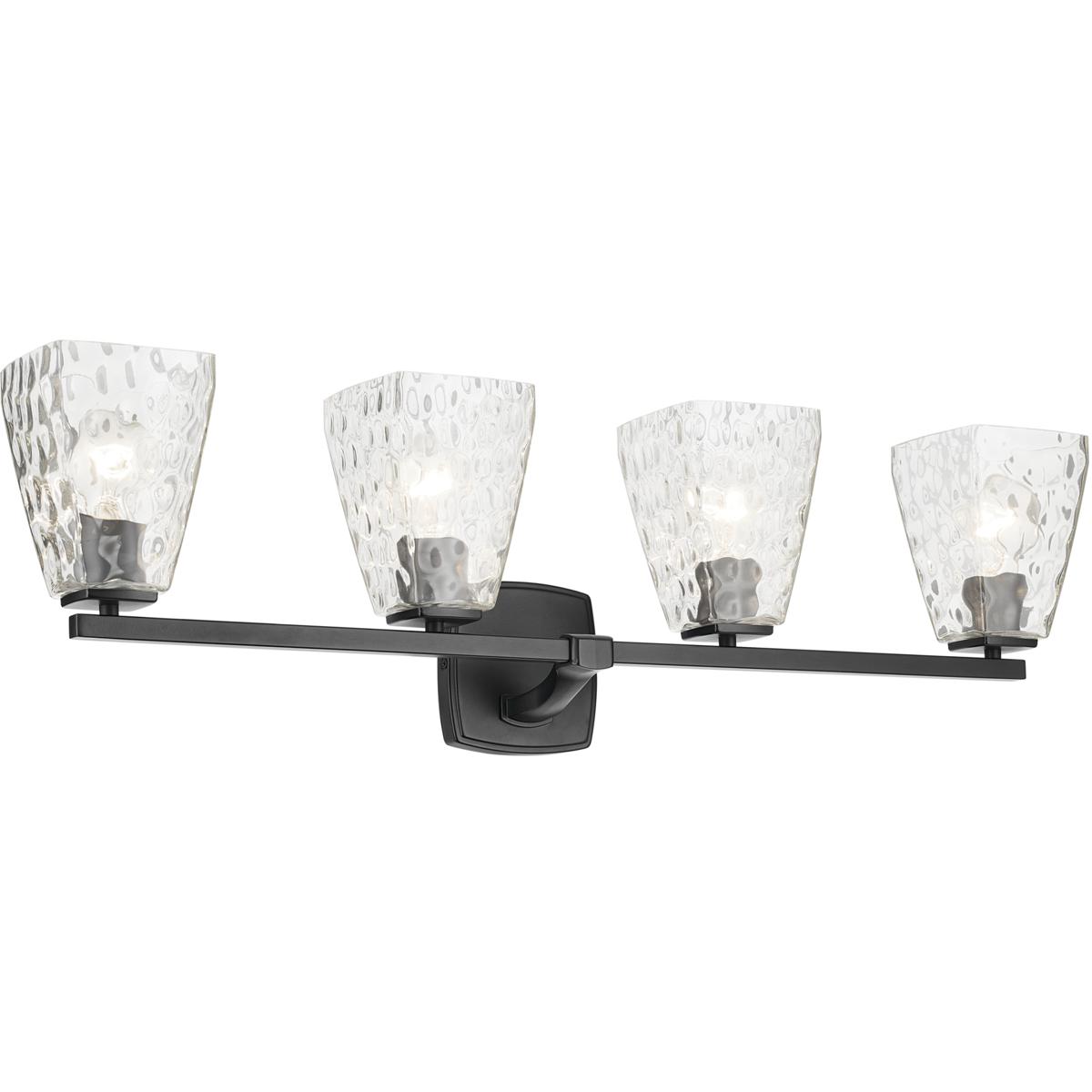 Kichler 55217BKWTR Marant 4 Light 33.25 inch Black Vanity Light Wall Light