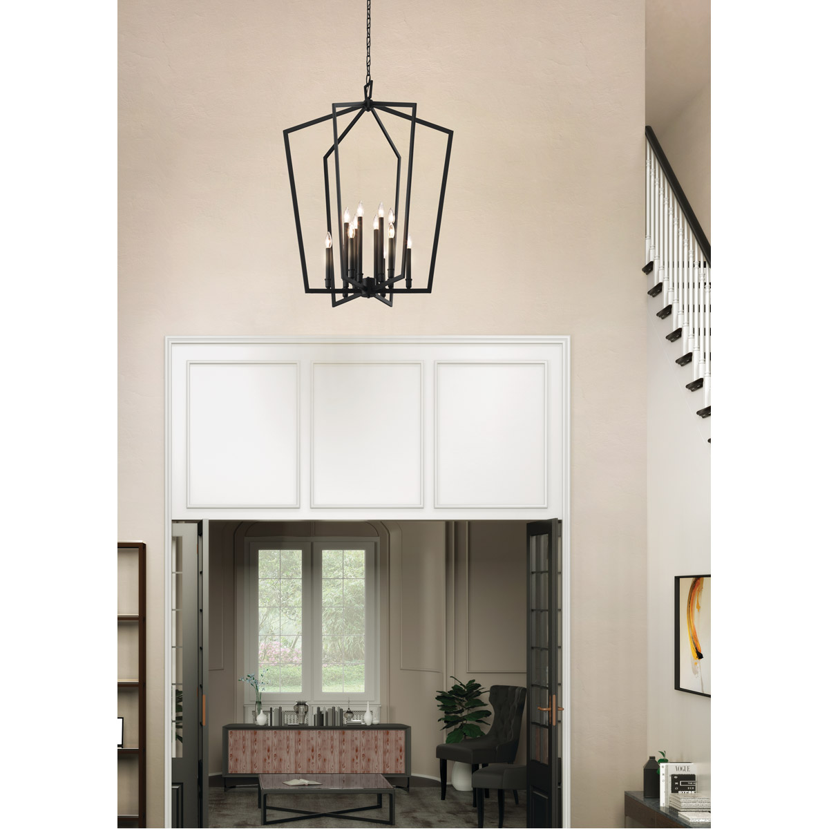 Kichler Lighting 43496BK Abbotswell Chandelier Black eBay