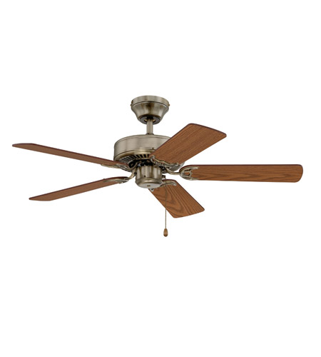 Kendal Lighting Ac6842 Ab Builders Choice 42 Inch Antique Brass With Light Med Oak Blades Ceiling Fan