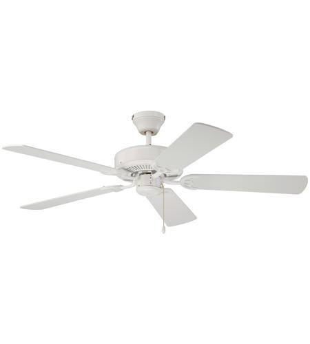 Kendal Lighting Ac6852 Wh Builders Choice 52 Inch White With Royal Walnut Blades Ceiling Fan