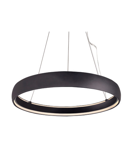 Halo Led 35 Inch Black Pendant Ceiling Light