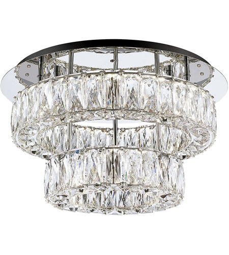 Kuzco Lighting Sf7830 Solaris Led 18 Inch Chrome Semi Flush Mount Ceiling Light