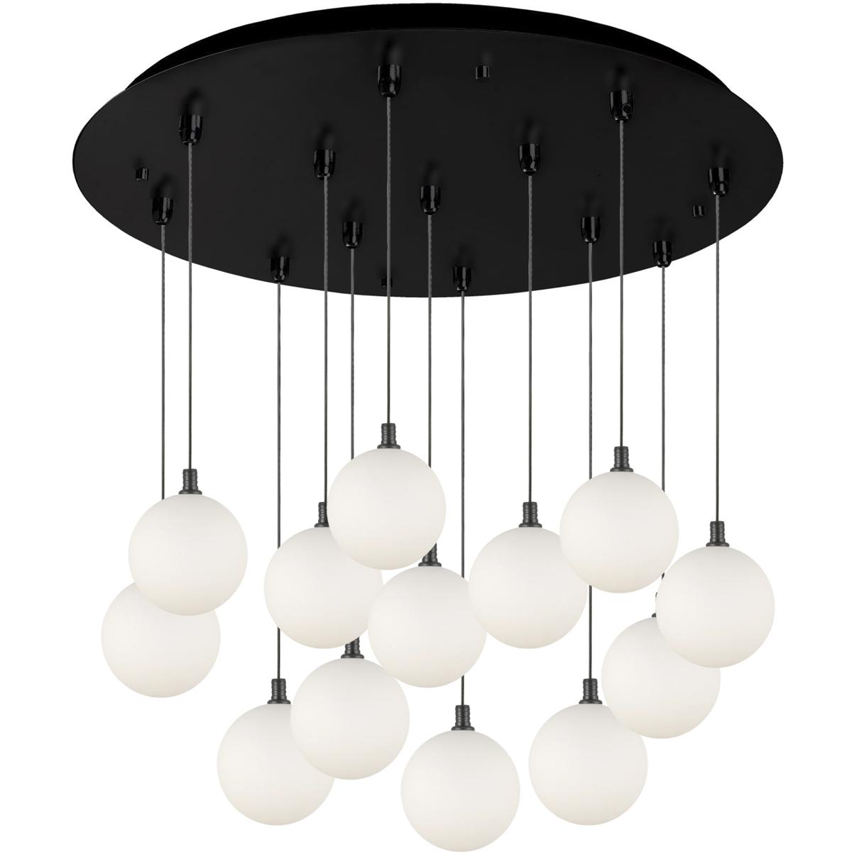 Kuzco Lighting MP3106BKOP-13 Bolla LED 25.25 inch Black Multi Pendant Ceiling Light in Opal Glass