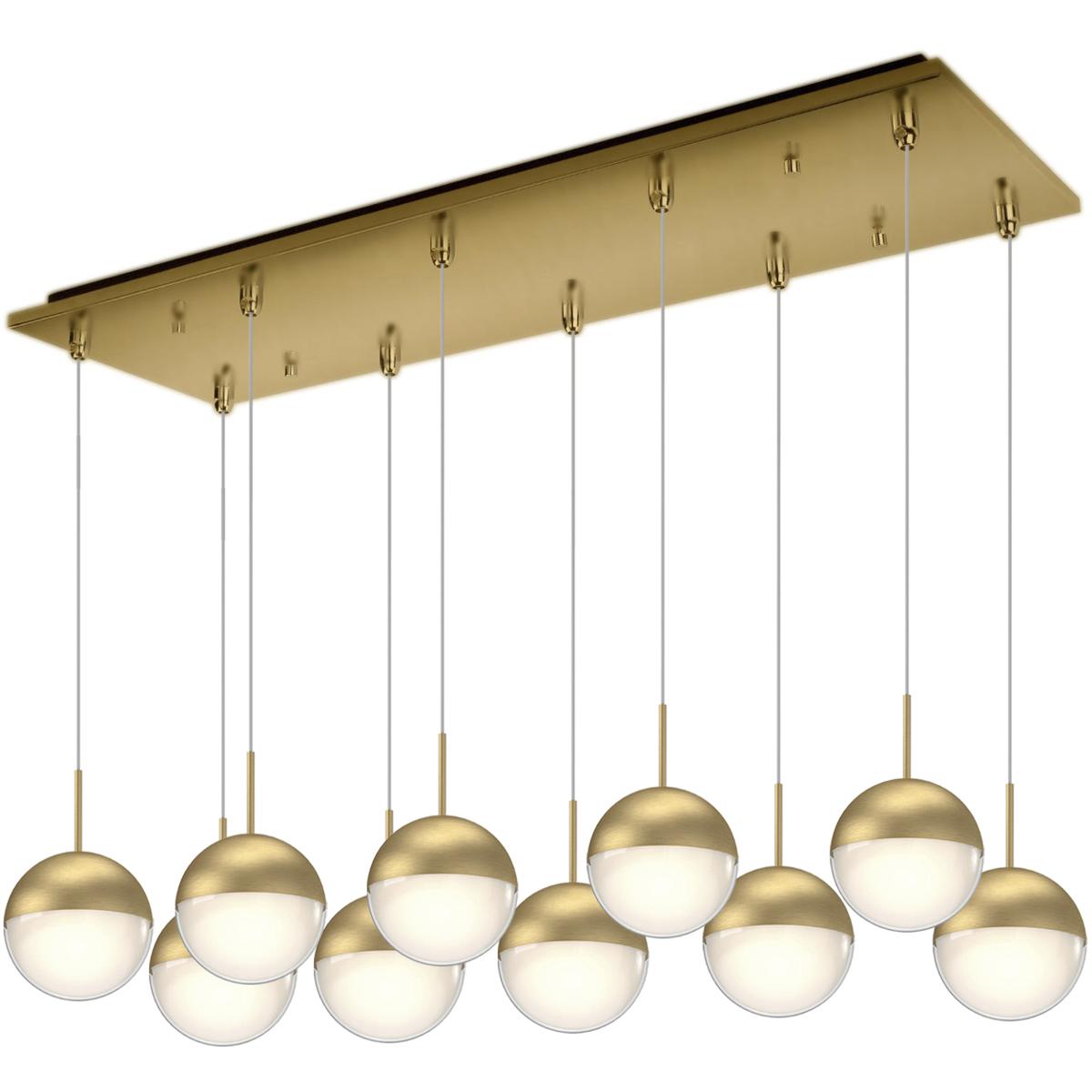 Kuzco Lighting MP402801BG-10 Pluto LED 8.75 inch Brushed Gold Multi Pendant Ceiling Light