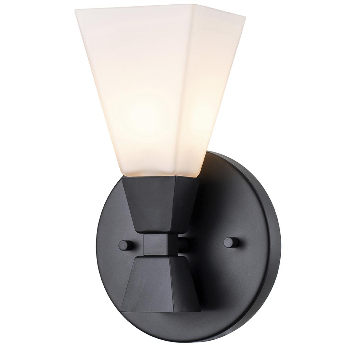 Lucas + McKearn BB1004MB-1 Bowtie 1 Light 6 inch Matte Black Bath Bar Wall Light