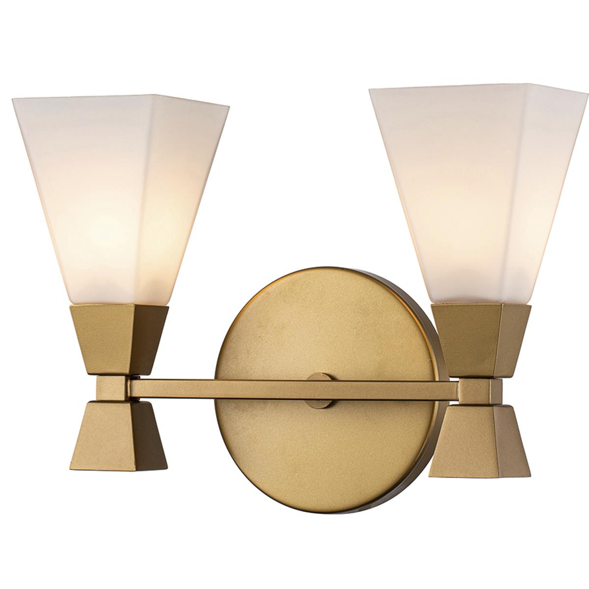 Lucas + McKearn BB1004LG-2 Bowtie 2 Light 13.25 inch Laquered Gold Bath Bar Wall Light