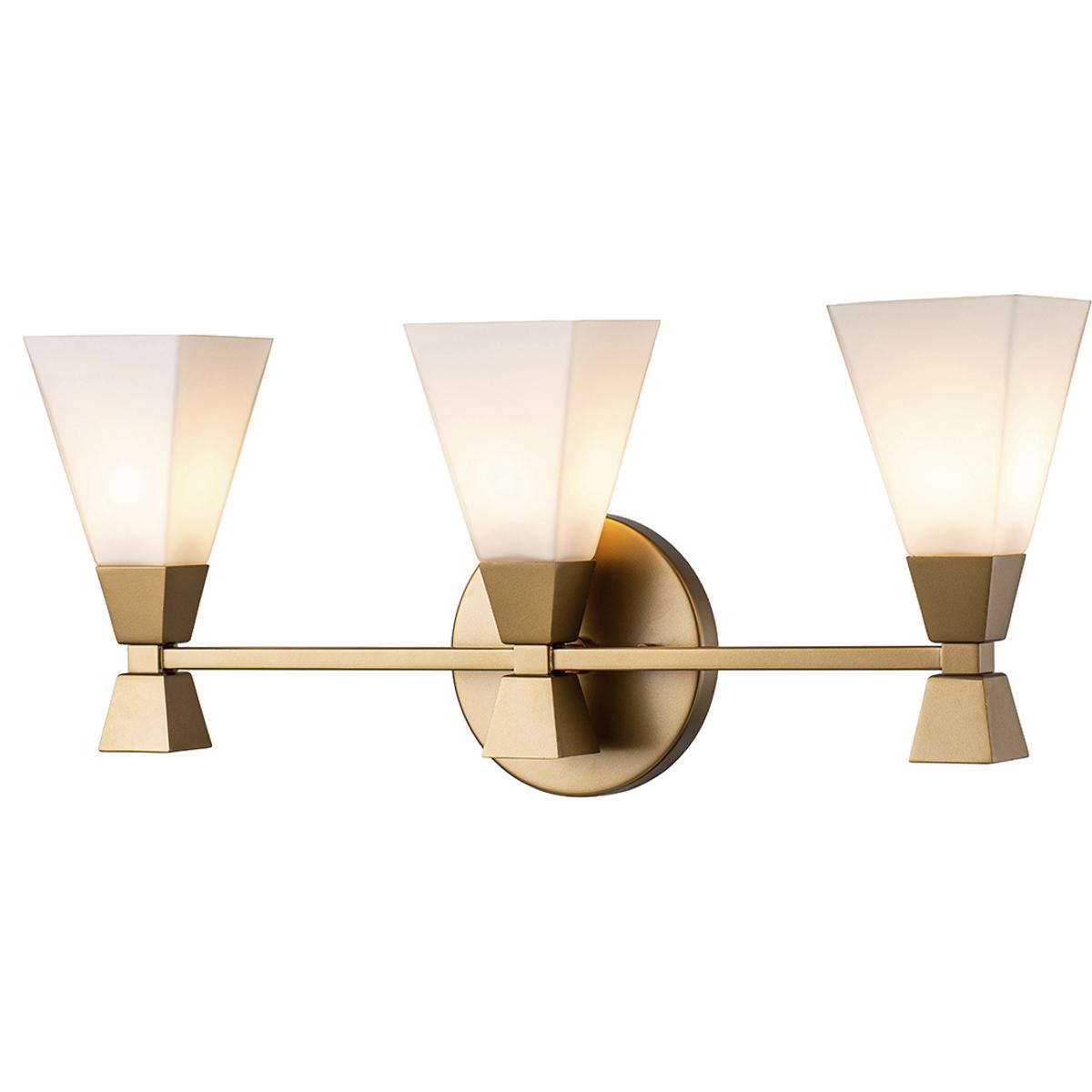 Lucas + McKearn BB1004LG-3 Bowtie 3 Light 22.5 inch Laquered Gold Bath Bar Wall Light