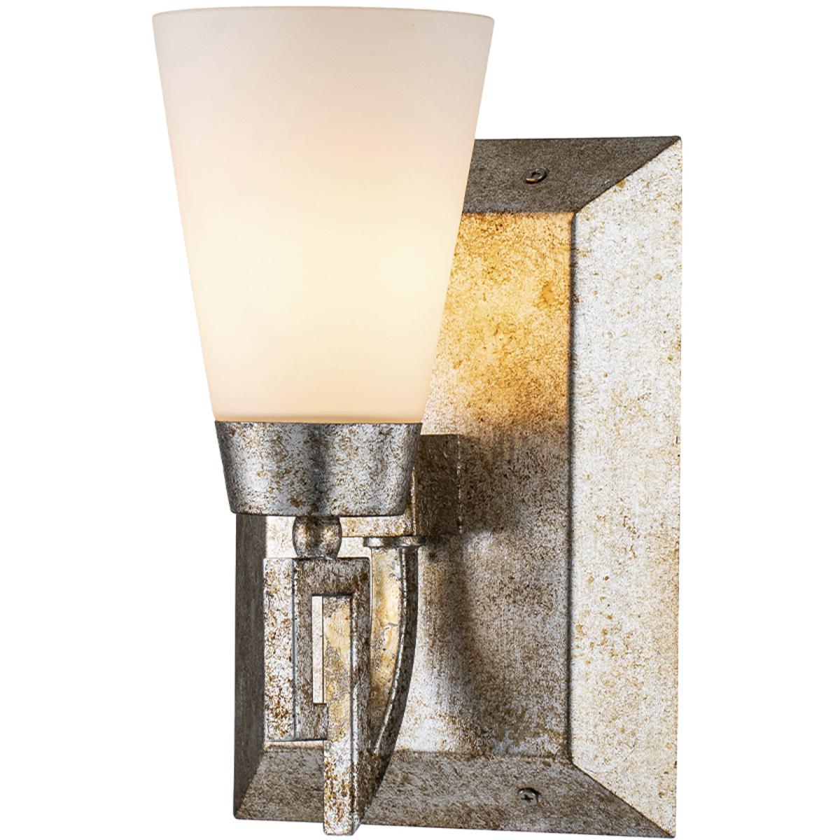 Lucas + McKearn BB1006S-1 Lemuria 1 Light 6.25 inch Silver Leaf Bath Bar Wall Light