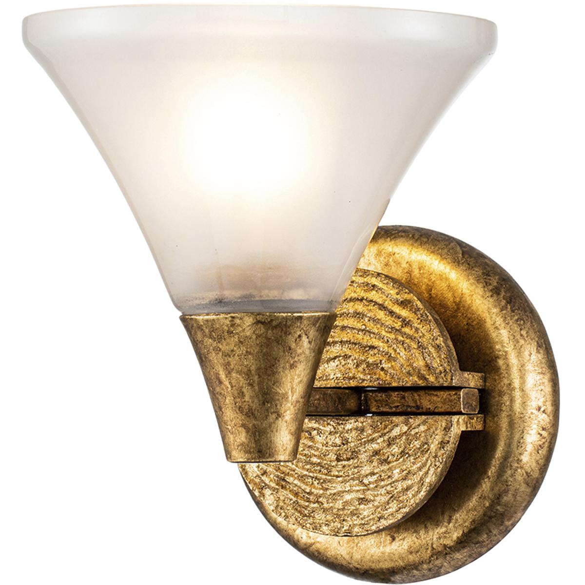 Lucas + McKearn BB1114G-1 Lemoine 1 Light 7.5 inch Gold Leaf Bath Bar Wall Light