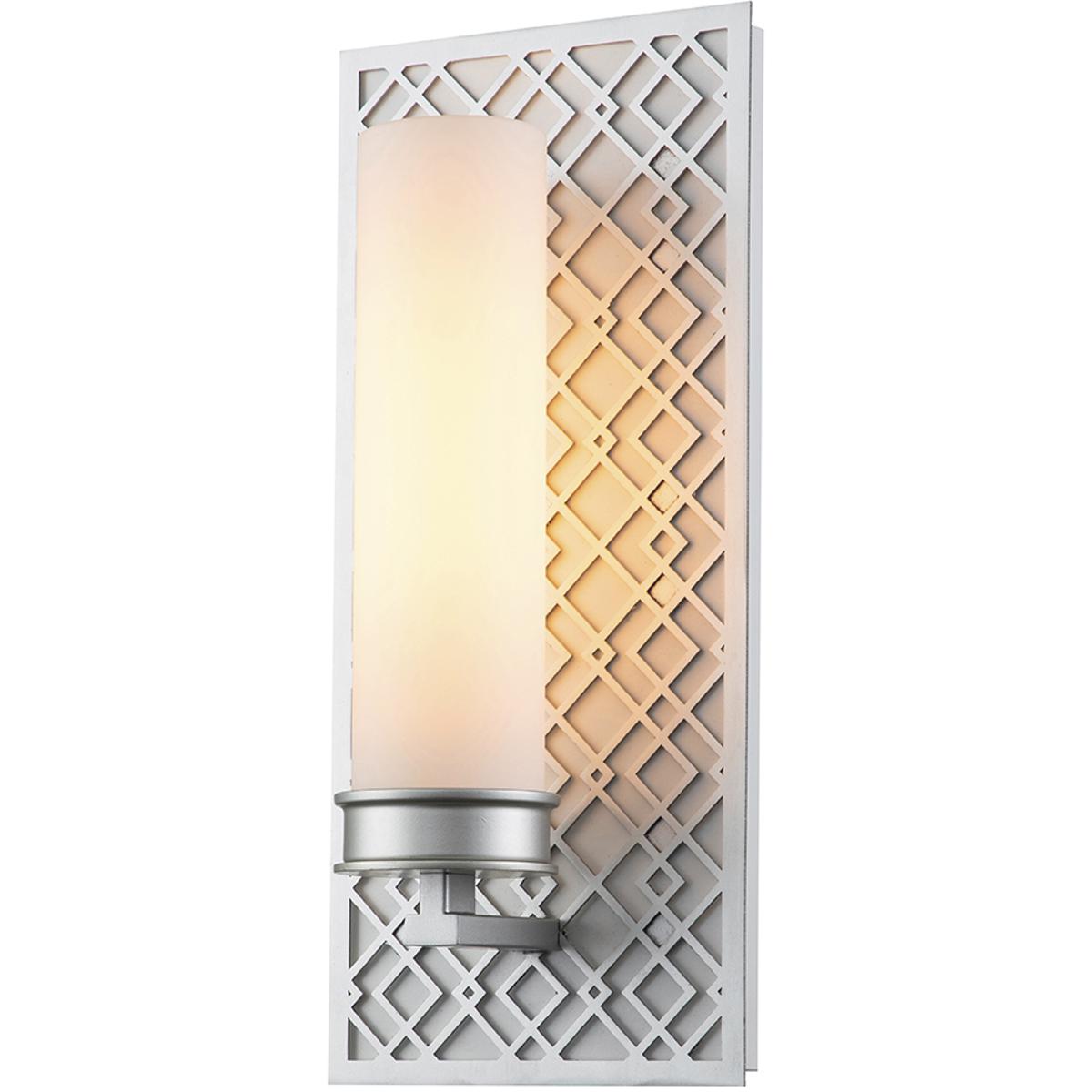 Lucas + McKearn BB1185LS-1 Ziggy 1 Light 6 inch Laquered Silver Bath Bar Wall Light