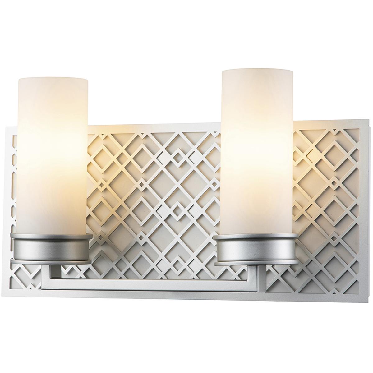 Lucas + McKearn BB1185LS-2 Ziggy 2 Light 13.5 inch Laquered Silver Bath Bar Wall Light