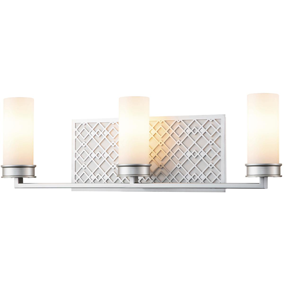 Lucas + McKearn BB1185LS-3 Ziggy 3 Light 24 inch Laquered Silver Bath Bar Wall Light