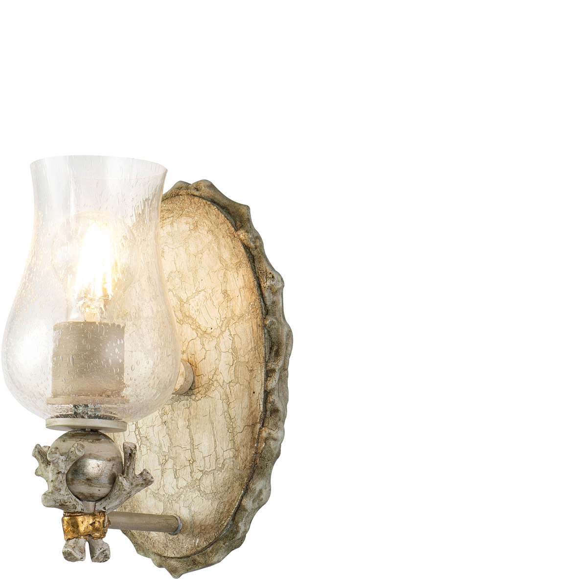 Lucas McKearn BB12381 Trellis 1 Light 65 inch Handpainted with putty patina and silver leaf orb Bath Light Wall Light Lucas McKearn BB12381 Trellis 1 Light 65 inch Handpainted with putty patina and silver leaf orb Bath Light Wall Light
