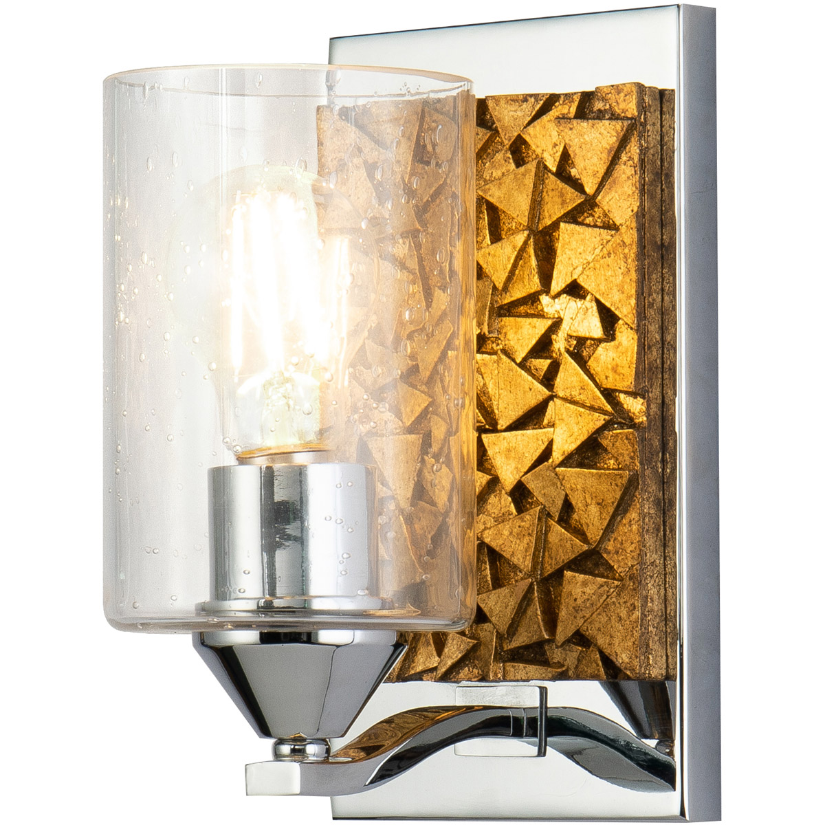 Lucas + McKearn BB90586PC-1B1G Bocage 1 Light 5 inch PC Bath Light Wall Light in Polished Chrome wit