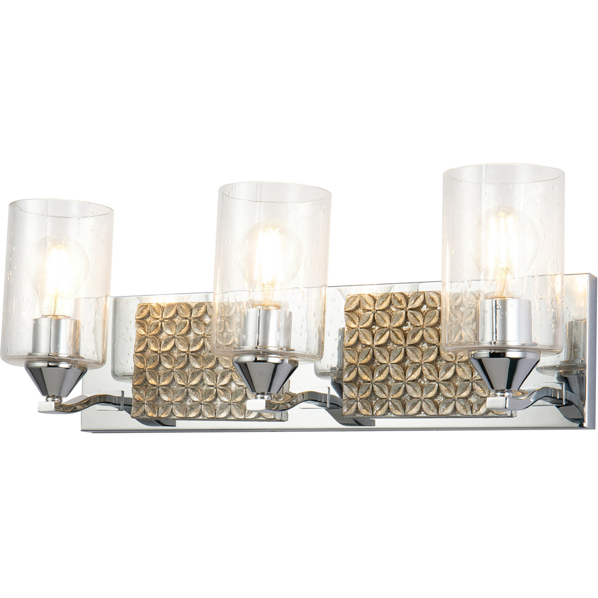 Lucas + McKearn BB90587PC-3B2S Arcadia 3 Light 22 inch PC Bath Light Wall Light in Polished Chrome