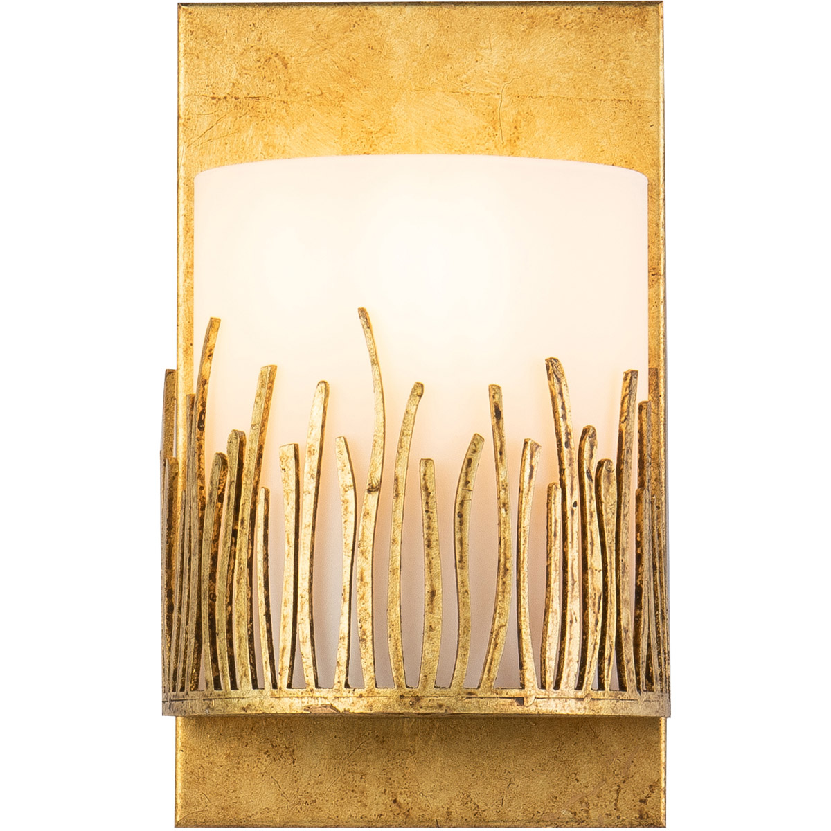 Lucas + McKearn BB90610G-1 Sawgrass 1 Light 6 inch Gold Bath Light Wall Light in Gold Leaf with Antique