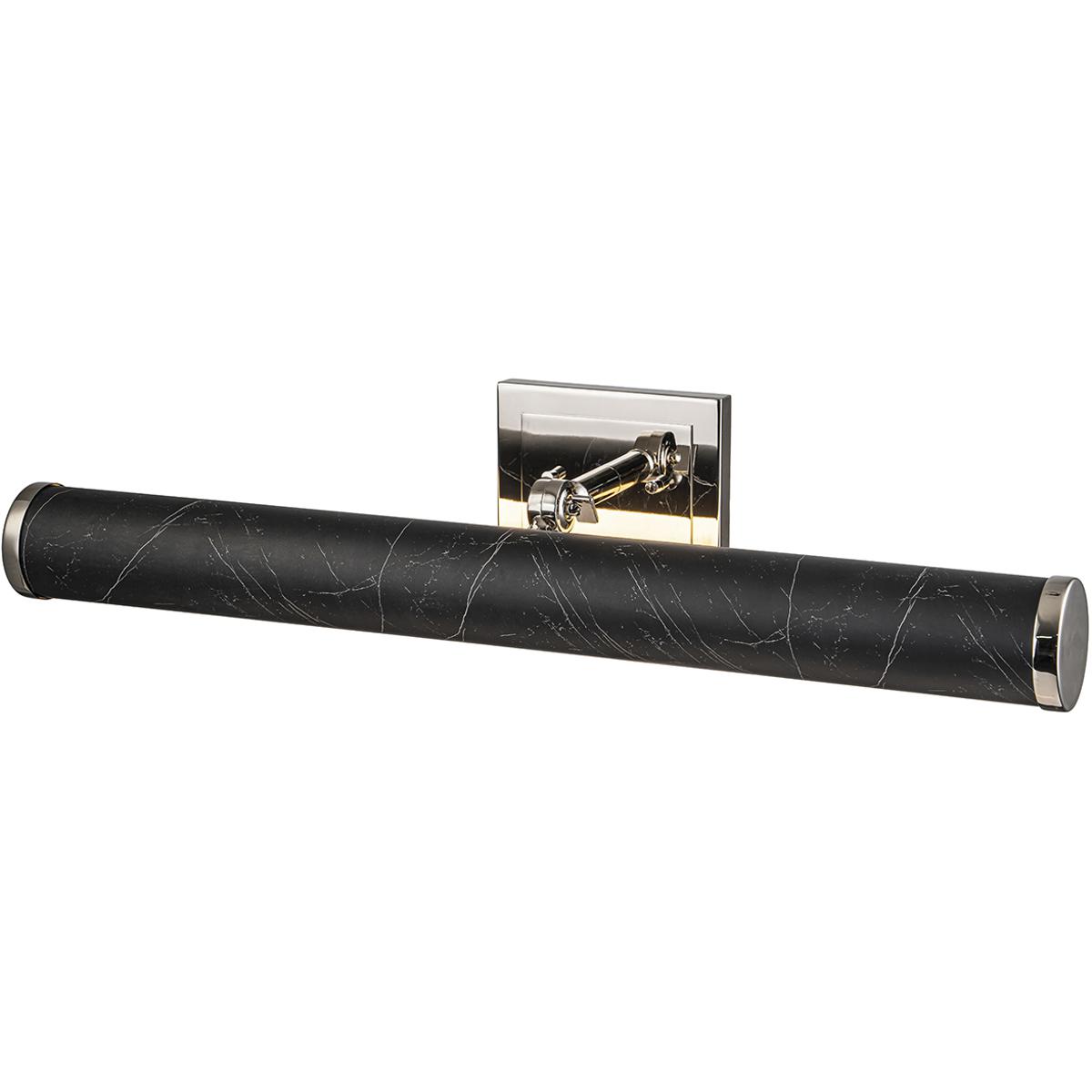 Lucas + McKearn COATES-PLL-BM Coates 24 watt 26 inch Black Marble Finish with Polished Nickel Accent Picture Light Wall Light
