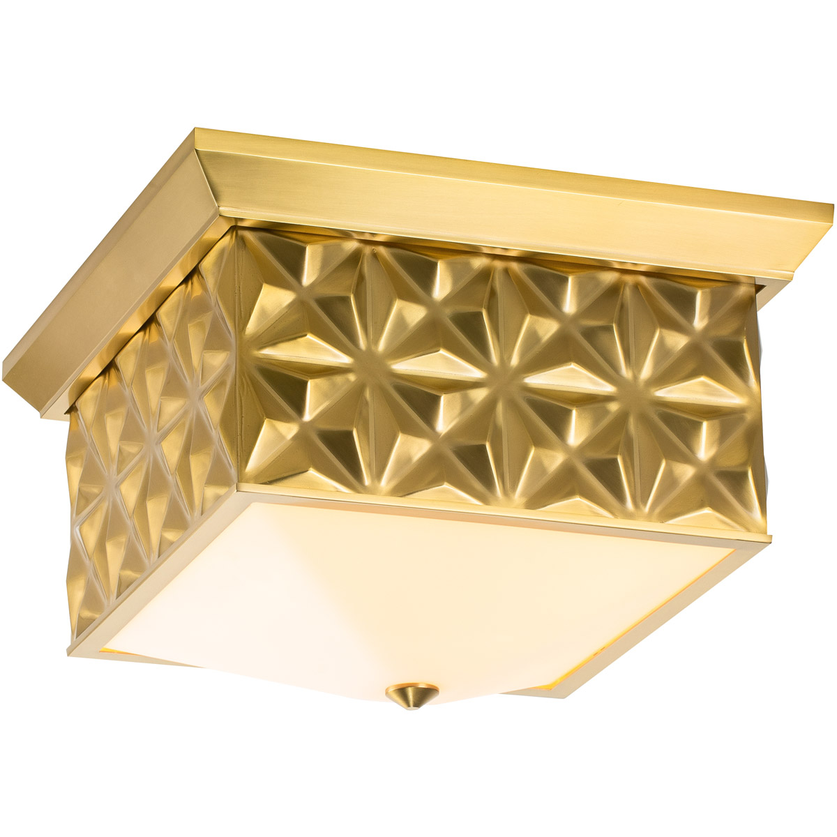 Lucas + McKearn FM1302AGB-14 Alpha 4 Light AGB Bath/Flush Mounts Ceiling Light in Antique Brass