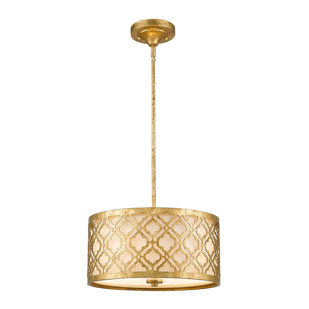 Lucas + McKearn GN/ARABELLA/P/M Arabella 2 Light 13.5 inch Distressed Gold Pendant Ceiling Light, Gilded Nola