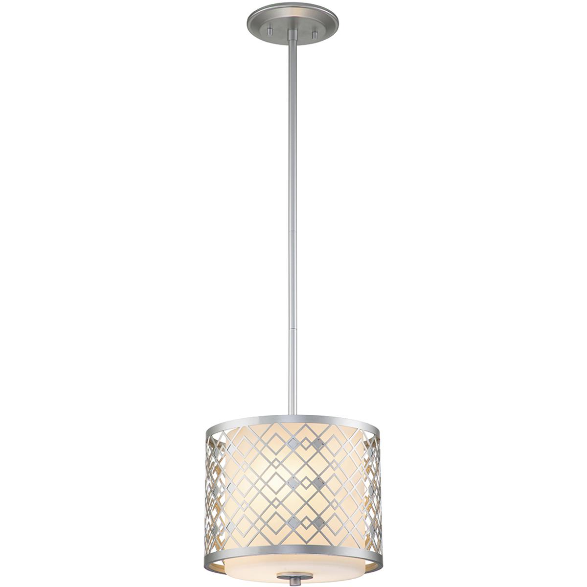 Lucas + McKearn PD1185LS-1 Ziggy 1 Light 10 inch Laquered Silver Mini Pendant Ceiling Light in Lacquered Silver