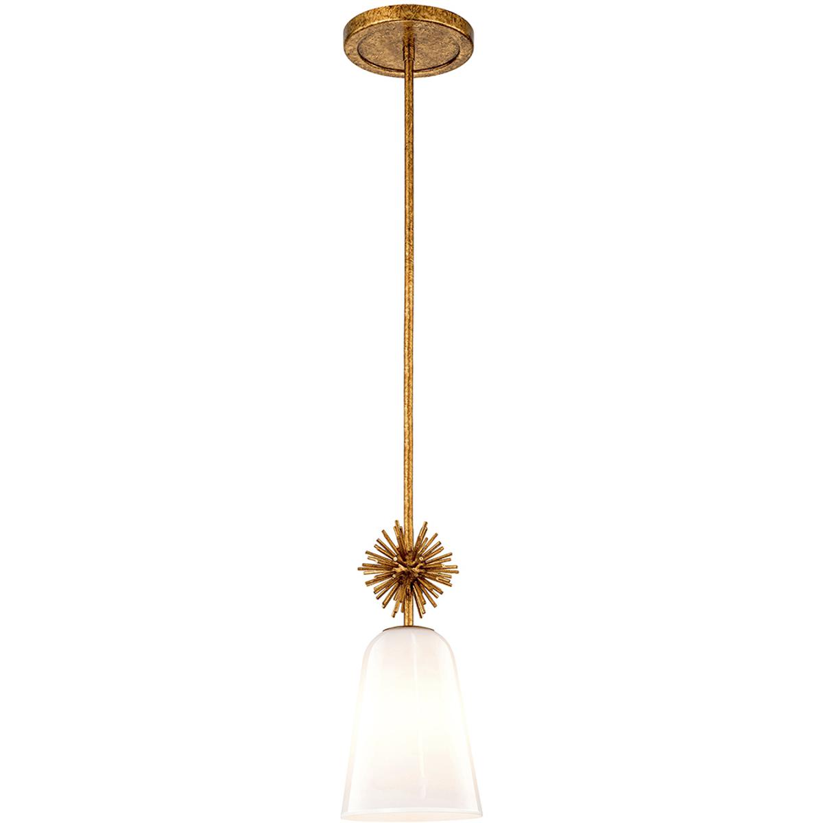 Lucas + McKearn PD3027G-10W Staring 1 Light 7.25 inch Opal Glass and Distressed Gold Pendant Ceiling Light