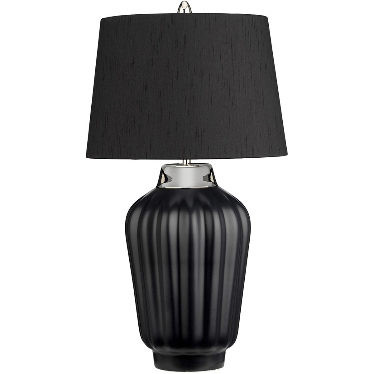 Lucas + McKearn QN-BEXLEY-TL-BKPN Bexley 22 inch Black and Polished Nickel Table Lamp Portable Light