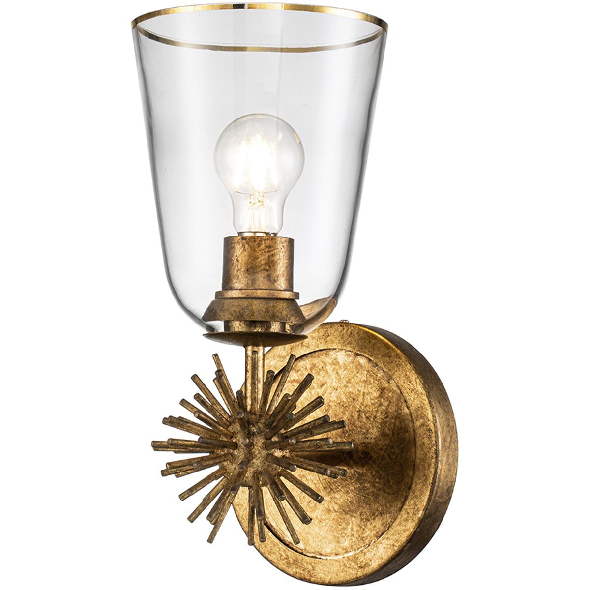 Lucas + McKearn SC00957G-1 Staring 1 Light 7 inch Gold Leaf Sconce Wall Light