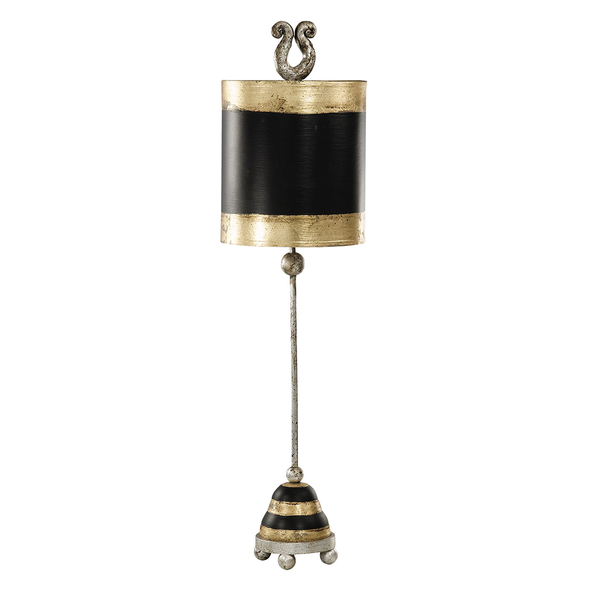 Lighting New York R-TA1023 Lucas + McKearn Phoenician 31 inch 60.00 watt Silver Leaf Table Lamp Portable Light, Flambeau TA1023 - Open Box