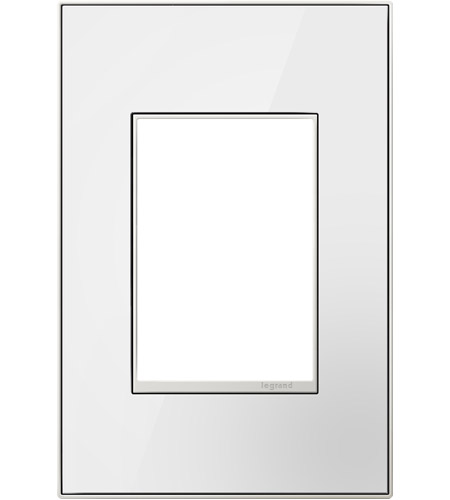 Legrand AWM1G3MW4 Adorne Mirror White Wall Plate, 1-Gang photo