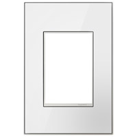 Legrand AWM1G3MW4 Adorne Mirror White Wall Plate, 1-Gang photo thumbnail