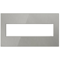 Legrand AWM4GMS4 Adorne Mirror Brushed Stainless Wall Plate, 4-Gang photo thumbnail