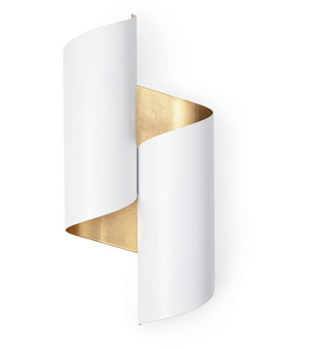 white and gold wall sconce