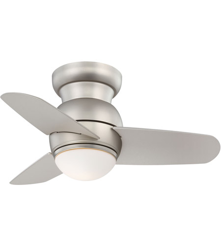 Minka Aire F510l Bs Spacesaver 26 Inch Brushed Steel With Silver