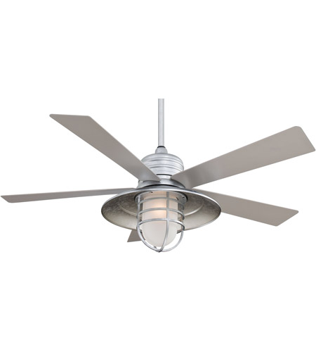 Rainman 54 Inch Galvanized With Silver Blades Outdoor Ceiling Fan