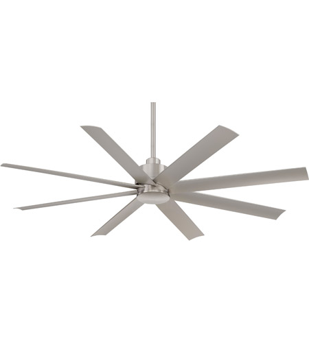 Minka Aire Slipstream 65 Inch Brushed Nickel Wet Outdoor Ceiling Fan In Etched Opal F888 Bnw Open Box