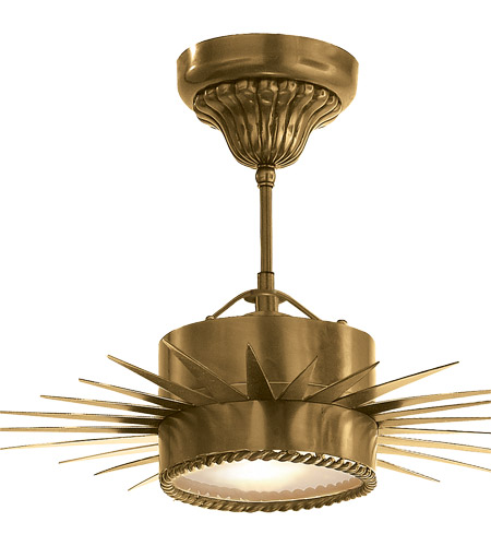 Visual Comfort Suzanne Kasler Soleil 1 Light 16 Inch Hand Rubbed Antique Brass Semi Flush Mount Ceiling Light Sk5200hab Open Box