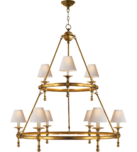 Antique Brass Chandelier Ceiling Light, Visual Comfort Chandelier Open Box