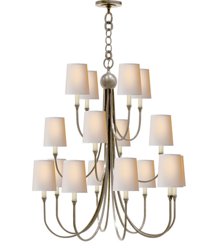 Visual Comfort Thomas O Brien Reed 16 Light 33 Inch Antique Nickel Chandelier Ceiling Light Tob5019an Np Open Box