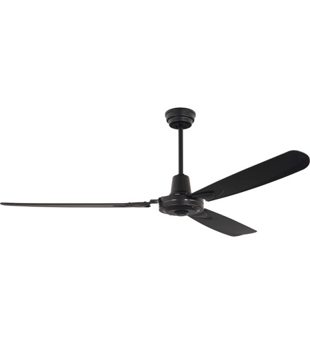 Velocity 58 Inch Flat Black Ceiling Fan, Craftmade Industrial Ceiling Fans