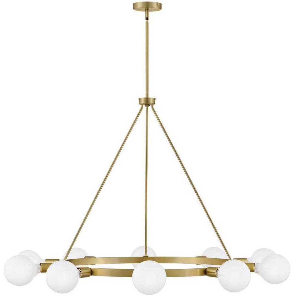 Lark 83610LCB Orla LED 36 inch Lacquered Brass Chandelier Ceiling Light